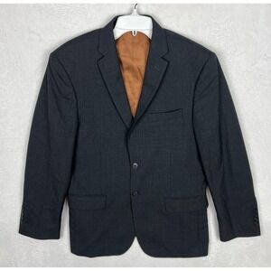 Jos A Bank Blazer Mens 38S Short Gray Suit Jacket Slim Fit Wool Brown Lined